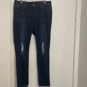 Dark blue denim jeans